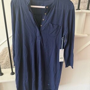 Southern Tide Women's Navy Blue Long Sleeve Dress